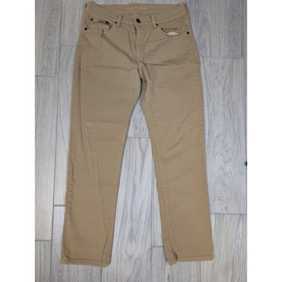 Mott Bow Jeans Mens 32x30 Brown Khaki Skinny Mercer Five Pocket Stretch 129 - Picture 1 of 8